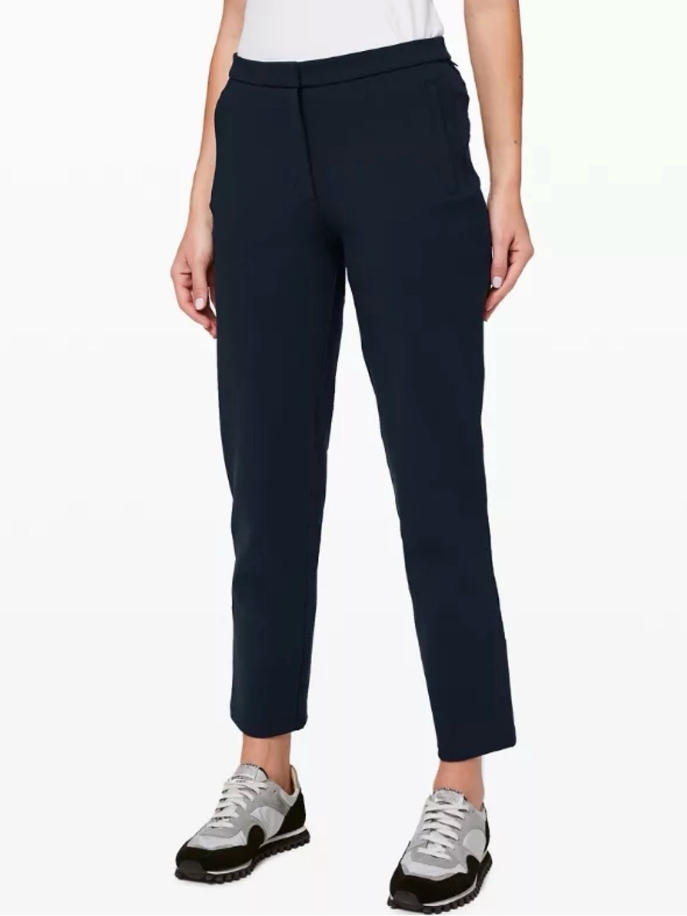 Lululemon On The Move Pant Black Size 8 Travel Friendly Zip Pockets Stretch EUC